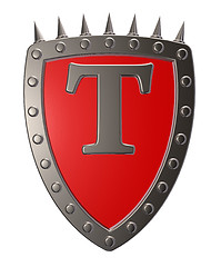 Image showing shield with letter t