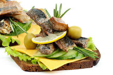 Image showing Sardines Sandwich