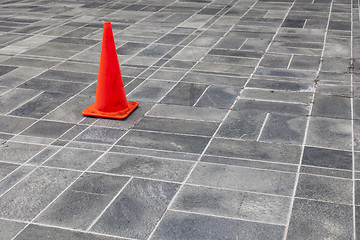Image showing red traffic cone