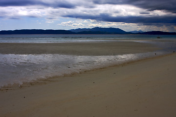 Image showing mountain  sand isle in indian ocean 