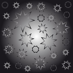 Image showing Abstract octagonal stars