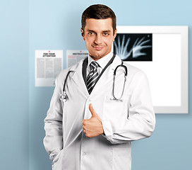 Image showing Doctor Man With Stethoscope