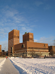 Image showing Oslo City Hall at winter