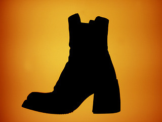 Image showing Silhouette of a boot