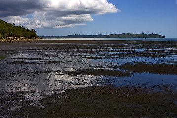 Image showing nail sailing palm  hill lagoon and coastline 