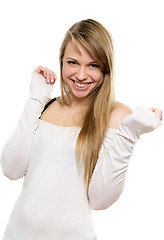 Image showing Pretty young smiling woman