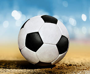 Image showing soccer ball on ground l