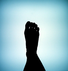 Image showing Silhouette of a right foot