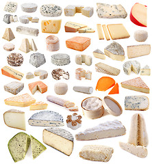 Image showing various cheeses