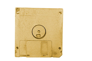 Image showing golden floppy disk