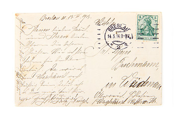 Image showing old postcard 