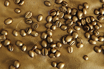 Image showing golden coffee beans