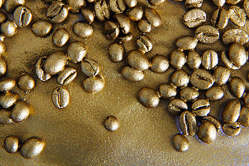 Image showing golden coffee beans