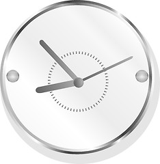 Image showing metallic clock icon design