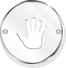 Image showing metal icon on white background