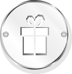 Image showing gift box metal button