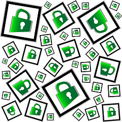 Image showing Locks seamless pattern - security concept