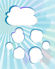 Image showing Cloud and blue rays - abstract background