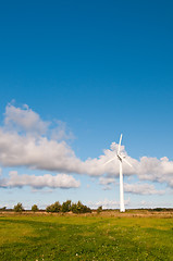 Image showing Windmill in nature, summer