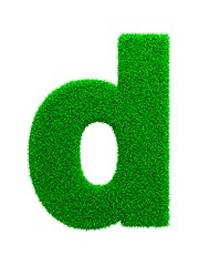 Image showing Grass Letter Isolated on White.