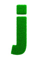 Image showing Grass Letter Isolated on White.