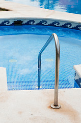 Image showing Swimming pool with stairs