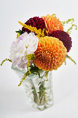 Image showing Bouquet of dahlias