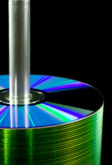 Image showing Spindle of CDs

