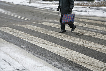 Image showing Shopping at wintertime