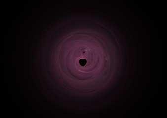 Image showing Pink heart shape fractal