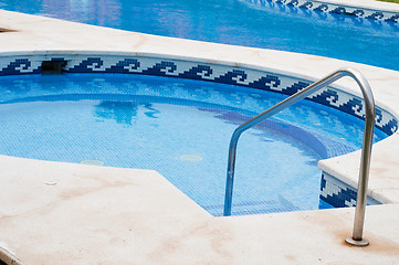 Image showing Blue swimming pool