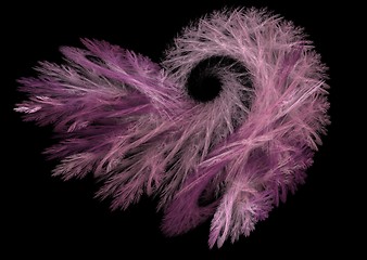 Image showing Heart shape pink fractal