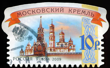 Image showing RUSSIA - CIRCA 2009: stamp printed by Russia, shows Moscow Kreml