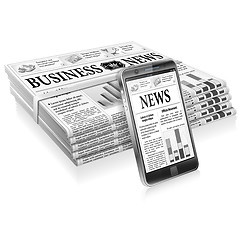 Image showing Concept - Digital News