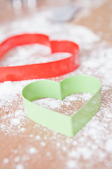 Image showing Heart shaped gingerbread cutters