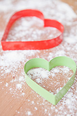 Image showing Heart shaped gingerbread cutters