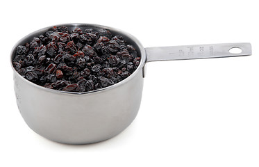 Image showing Currants presented in an American metal cup measure