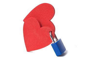 Image showing Hearts and padlock