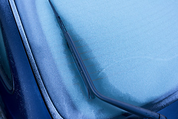 Image showing Frozen car in the morning