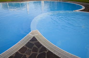 Image showing Morning by the pool