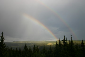 Image showing double rainbow