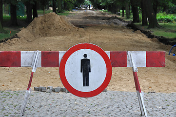 Image showing No Pedestrians Sign