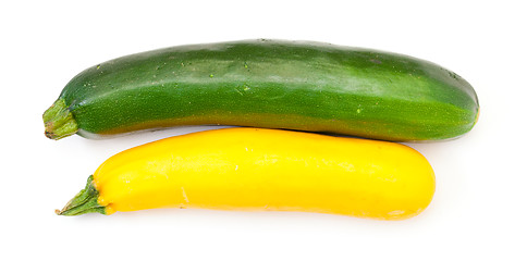 Image showing Two Fresh Vegetable Zucchini