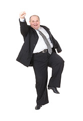 Image showing Very overweight cheerful businessman