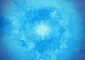 Image showing Abstract blue background with stars