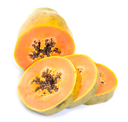 Image showing Fresh Papaya with Slices