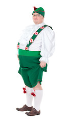 Image showing Funny fat man wearing German Bavarian clothes