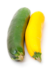 Image showing Two Fresh Vegetable Zucchini