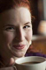 Image showing Woman Holding Her Morning Cup of Coffee
