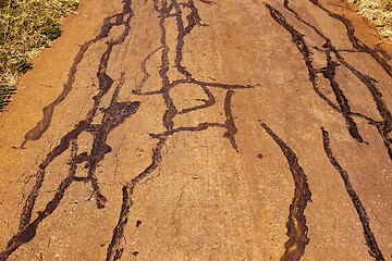 Image showing Road Surface Breaking Up